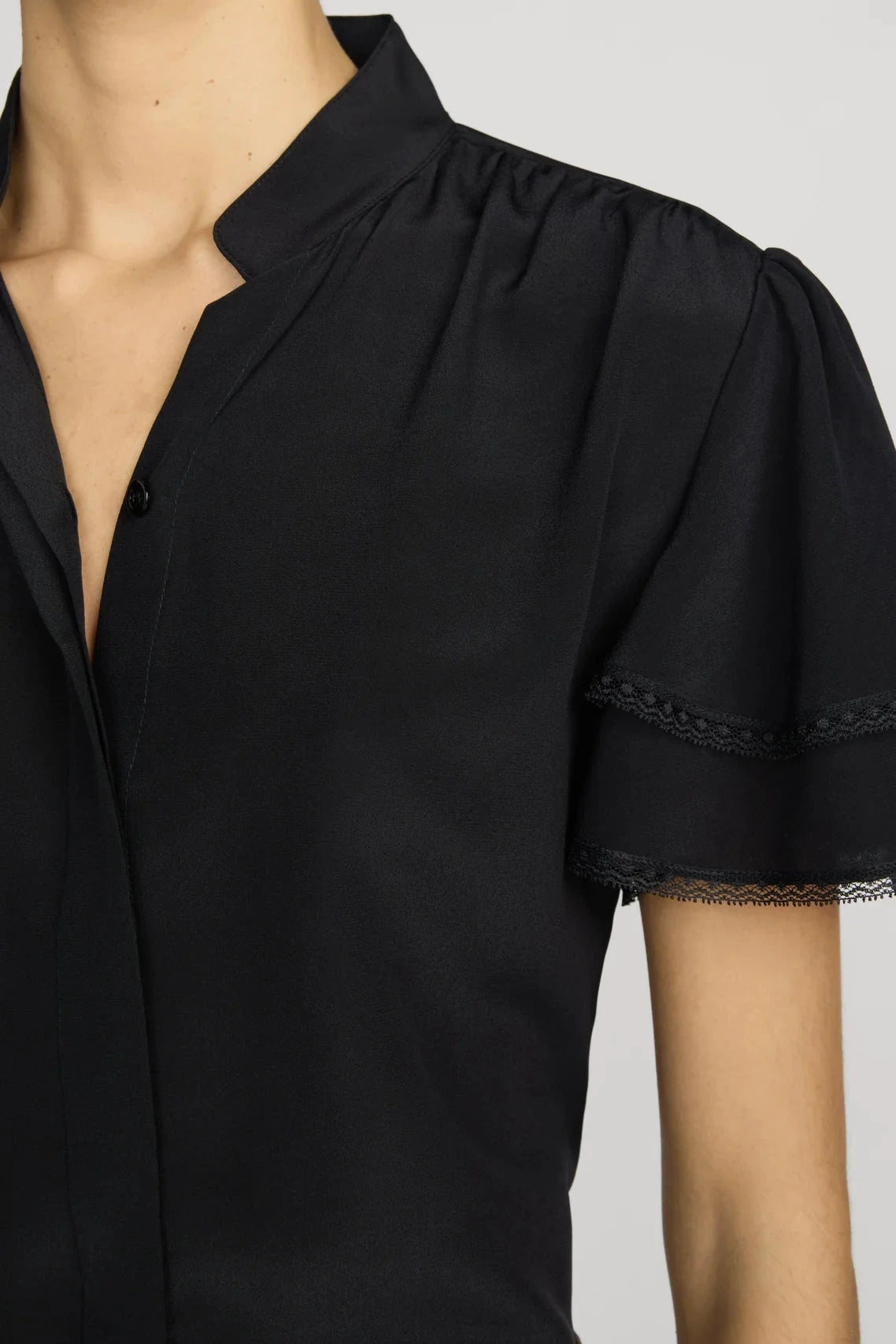 Frame The Silk Arcadia Top - Black