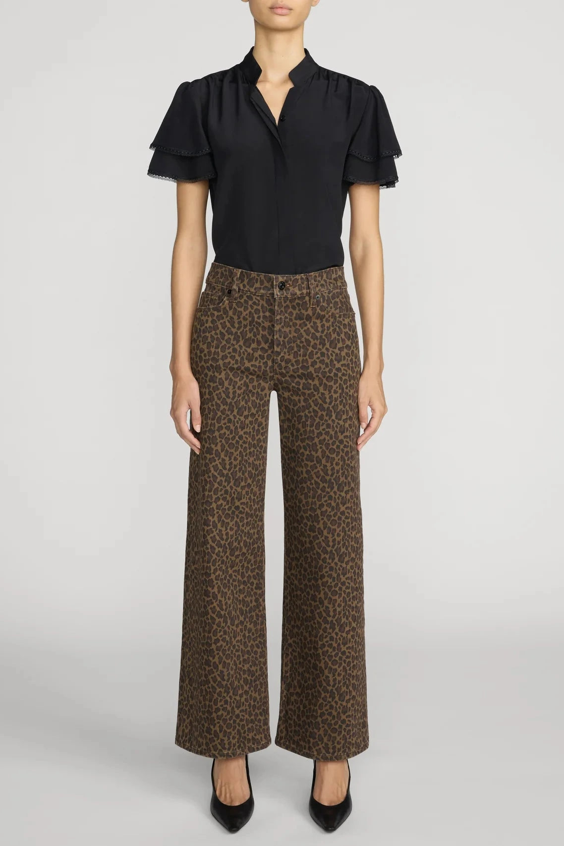 Frame The Silk Arcadia Top - Black