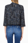 Liu Jo Sequin Embellished Plaid Blazer