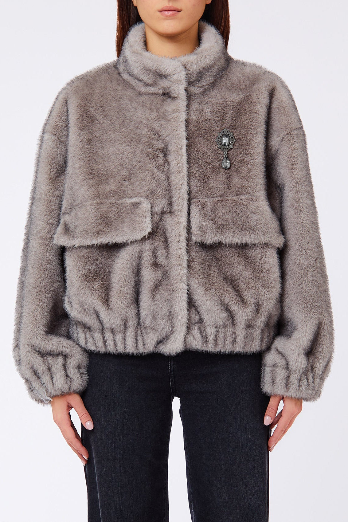 Liu Jo WF6215-E1133K-09077 veste gris argenté