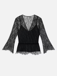 Frame Lace V-Neck Blouse