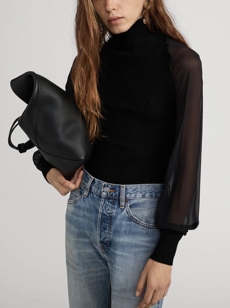 Frame The Sheer Sleeve Top