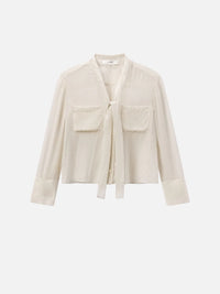 Frame Polka Dot Modern Tie Blouse