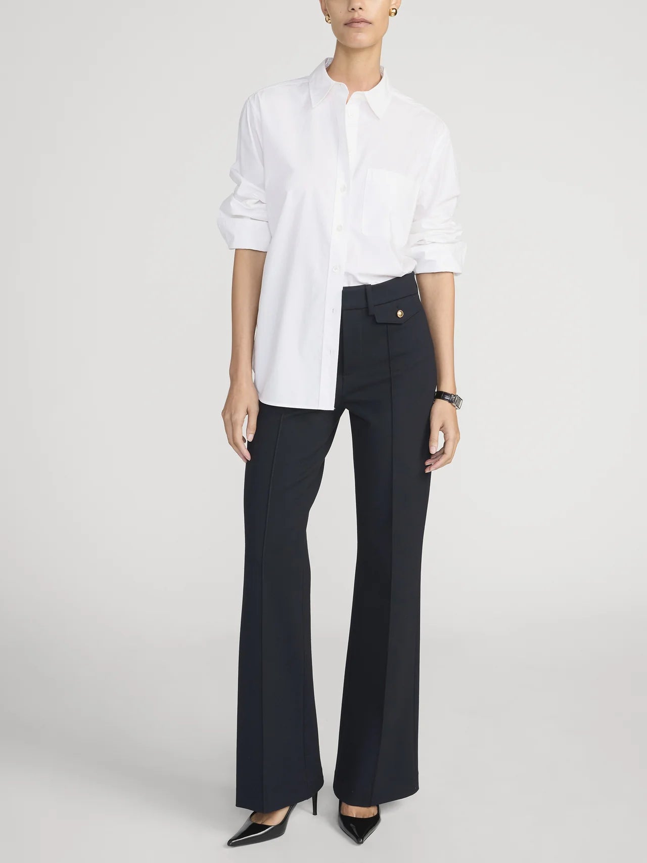 Frame The Reboot Pantalon Coutures Sculptées Marine