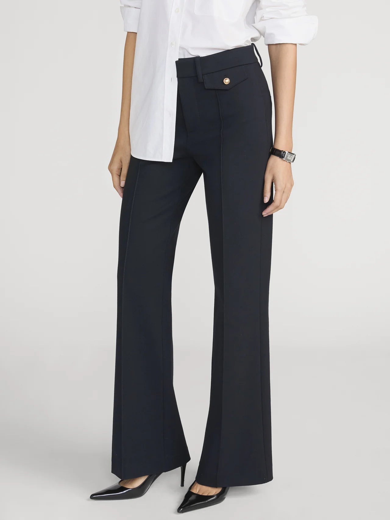 Frame The Reboot Pantalon Coutures Sculptées Marine