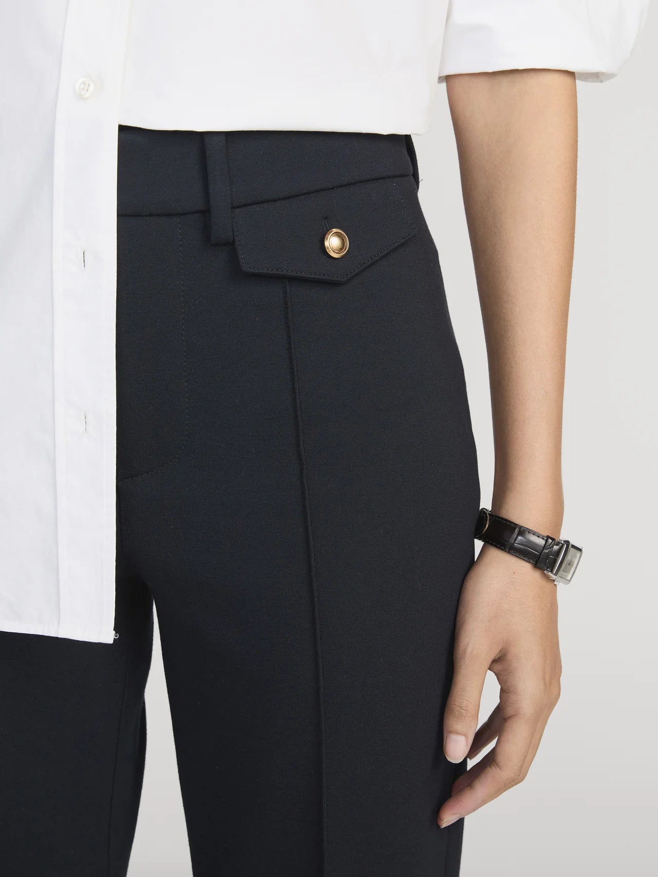 Frame The Reboot Pantalon Coutures Sculptées Marine