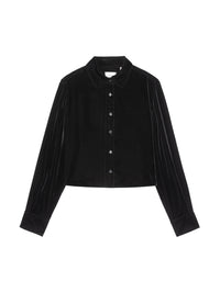 Frame La chemise en velours Charles noire