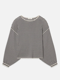 Frame The Striped Slouchy Sweater Cream Multi
