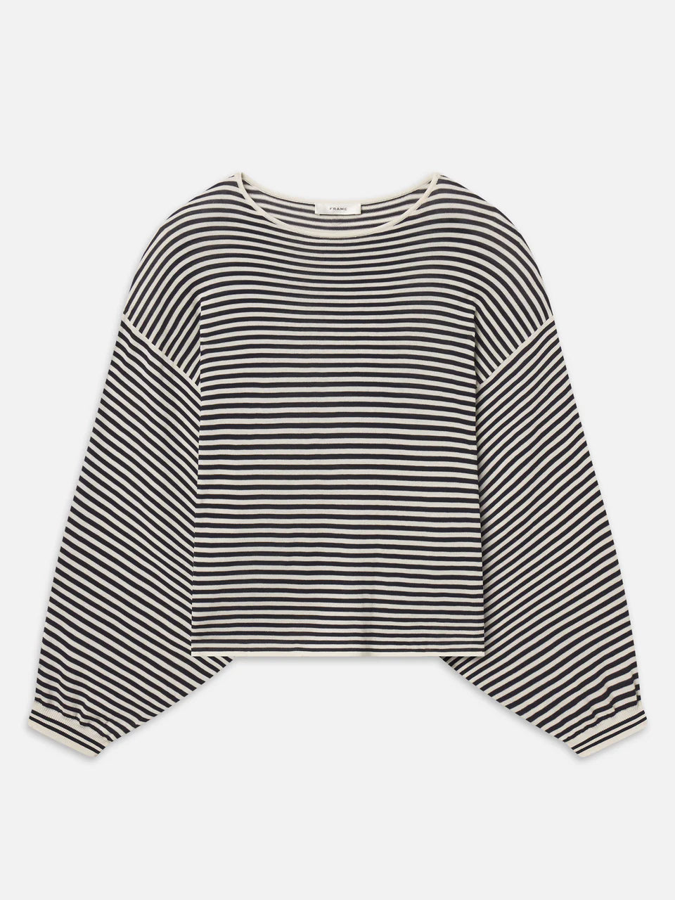 Frame The Striped Slouchy Sweater Cream Multi