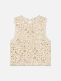 Frame The Crochet Tank Cream