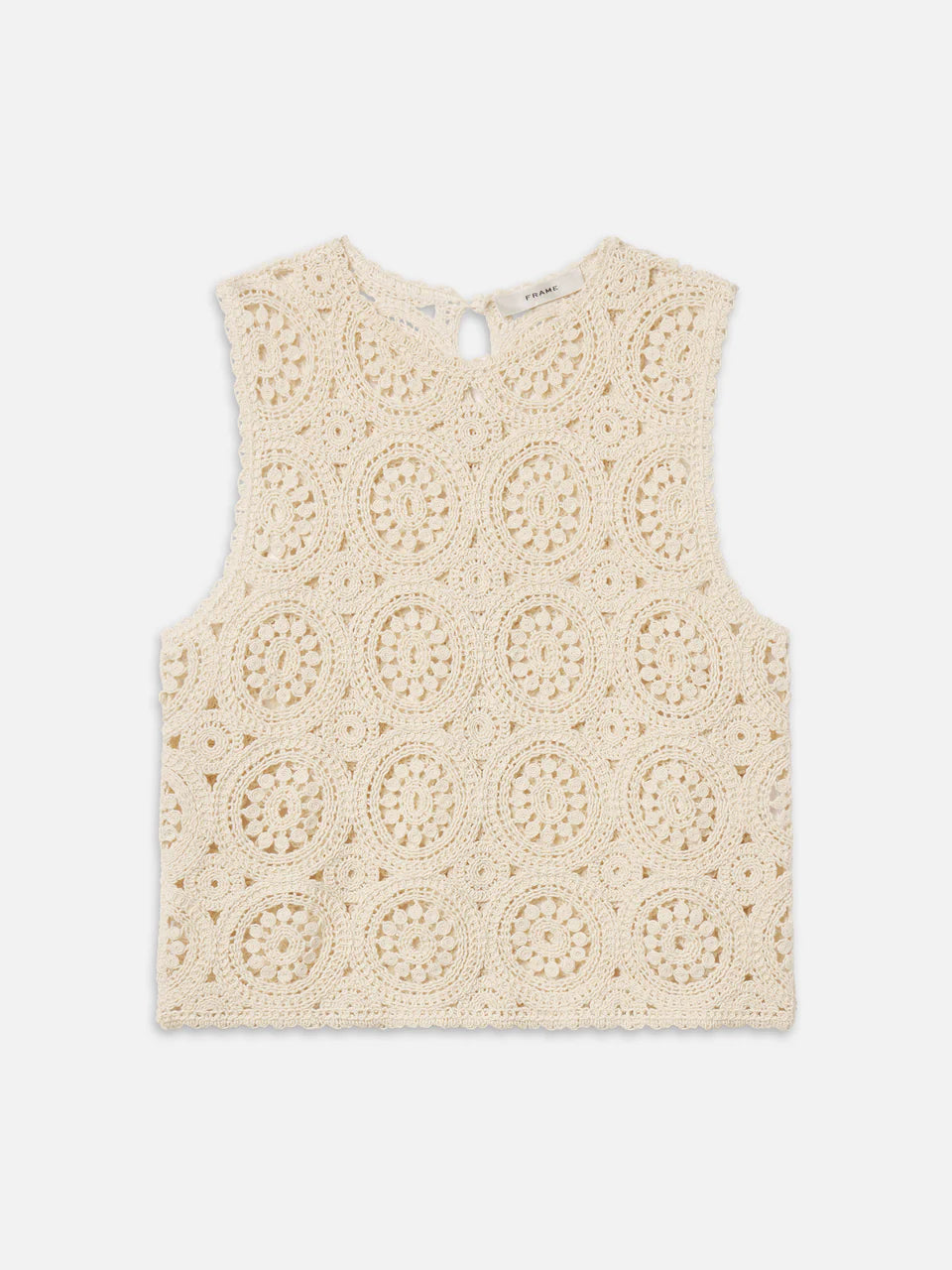 Frame The Crochet Tank Cream