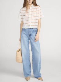 Frame The Lattice Crochet Blouse Cream