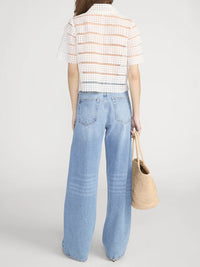 Frame The Lattice Crochet Blouse Cream