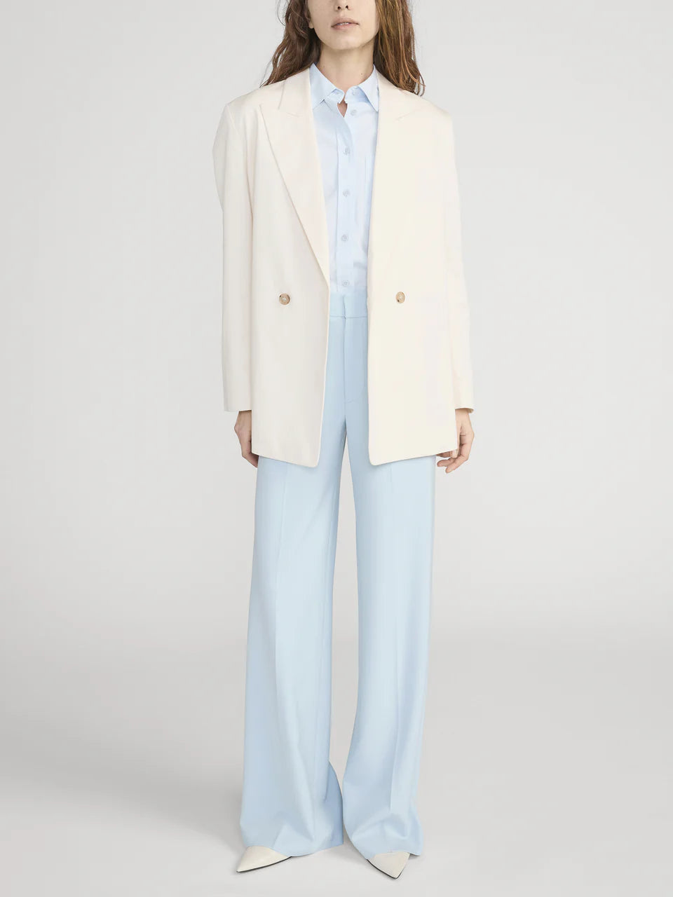 Frame The Refined Trouser Light Blue