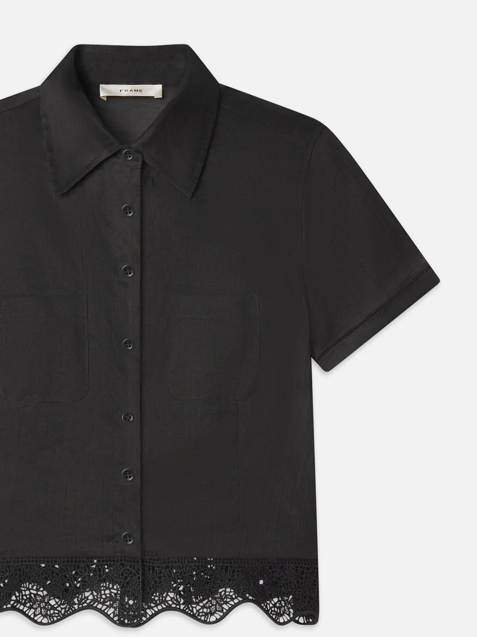 Frame The Embroidered Seaside Shirt Black
