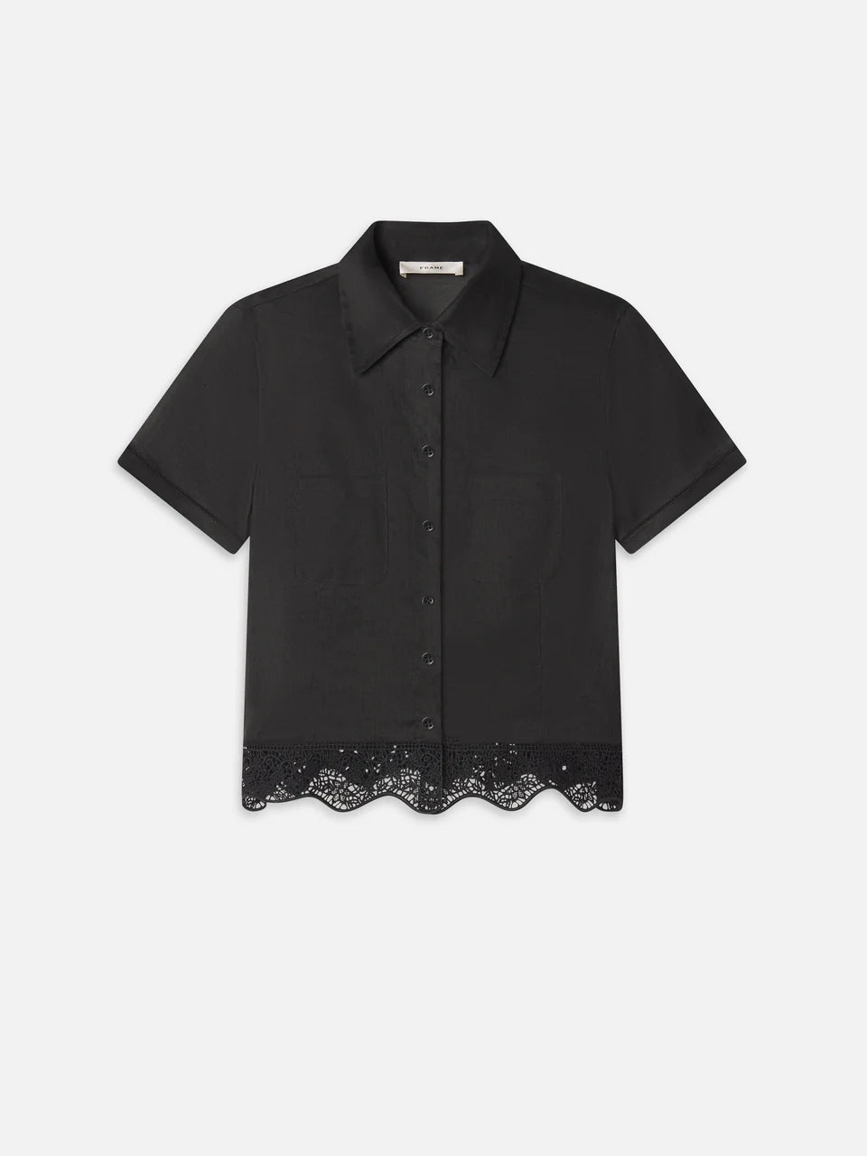 Frame The Embroidered Seaside Shirt Black