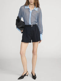 Frame The Collared Cardigan Powder Blue Multi