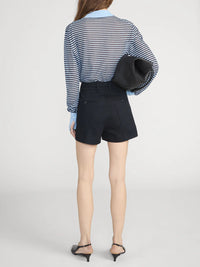 Frame The Collared Cardigan Powder Blue Multi