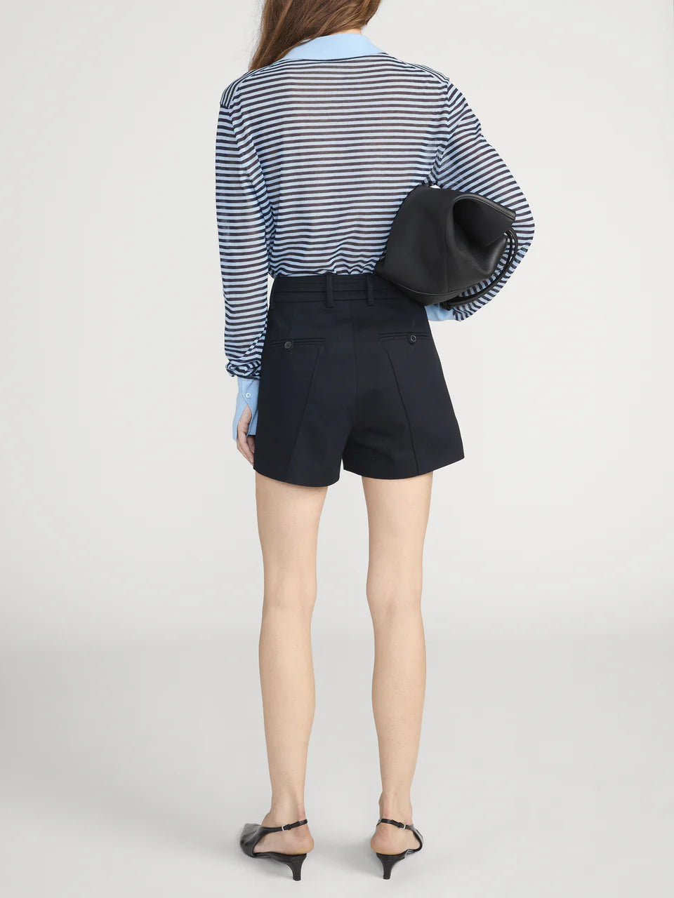 Frame The Collared Cardigan Powder Blue Multi