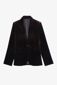 Zadig & Voltaire  Vavy Velvet Blazer Brown