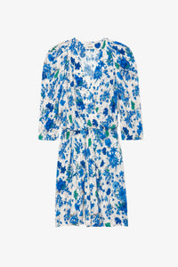 Zadig & Voltaire Ruz Crepe Mini Dress with Garden Flowers