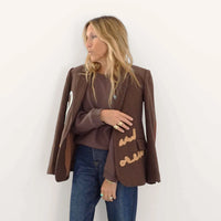 Kerri Rosenthal Workday On and On Forever Blazer Brown