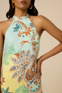 Hemant & Nandita Yuti Halter Mini Dress Multi