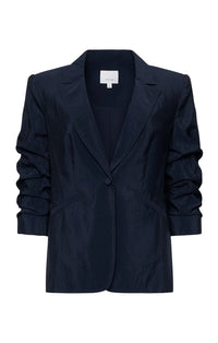 Cinq A Sept Tumbled Woven Khloe Blazer Navy