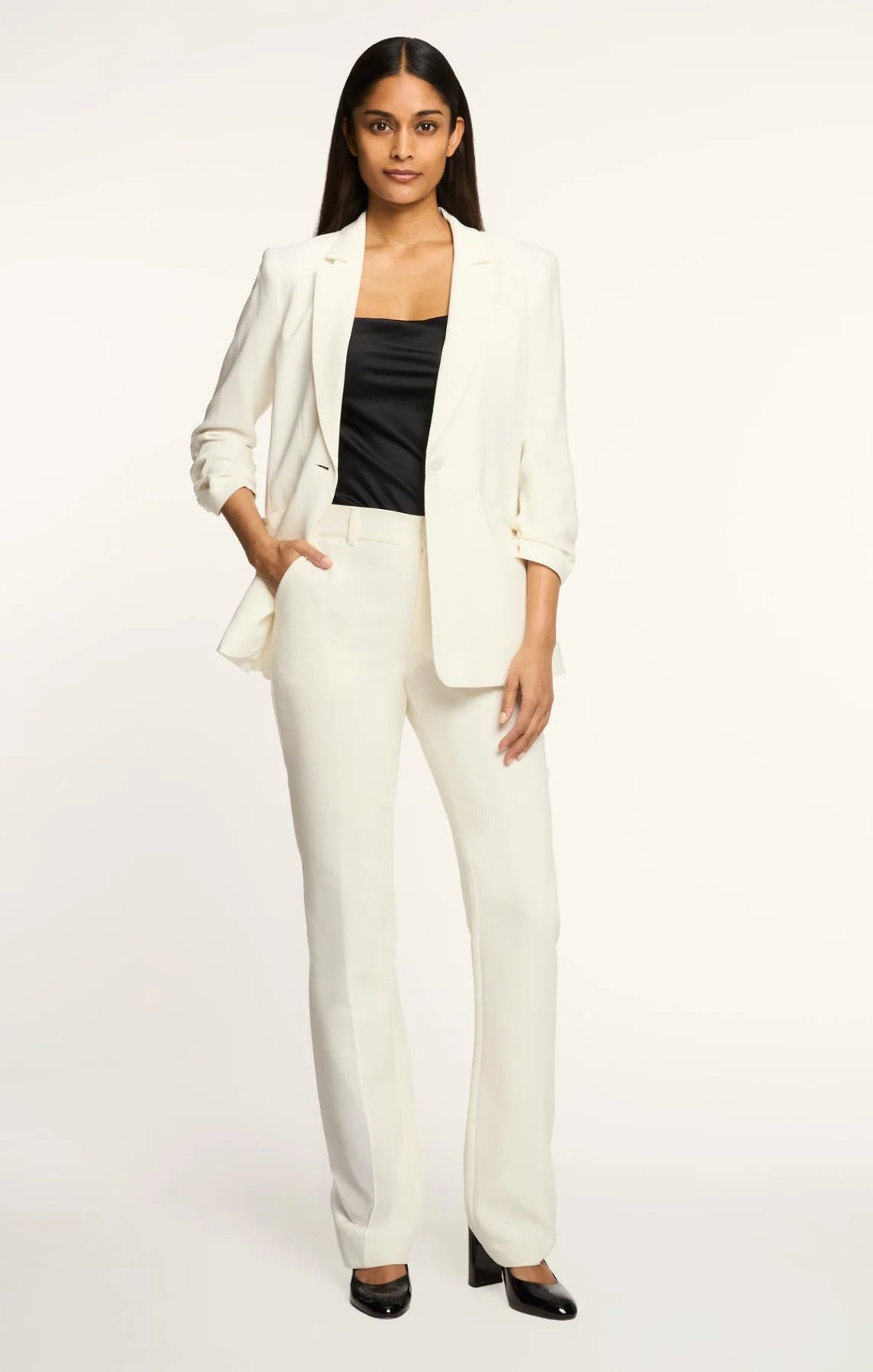 Cinq A Sept Crepe Khloe Blazer Ivory