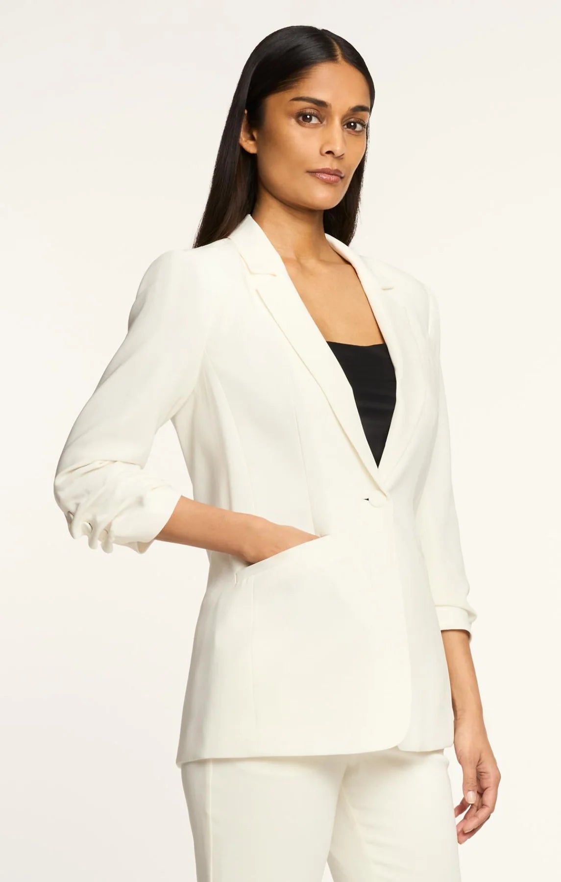 Cinq A Sept Crepe Khloe Blazer Ivory