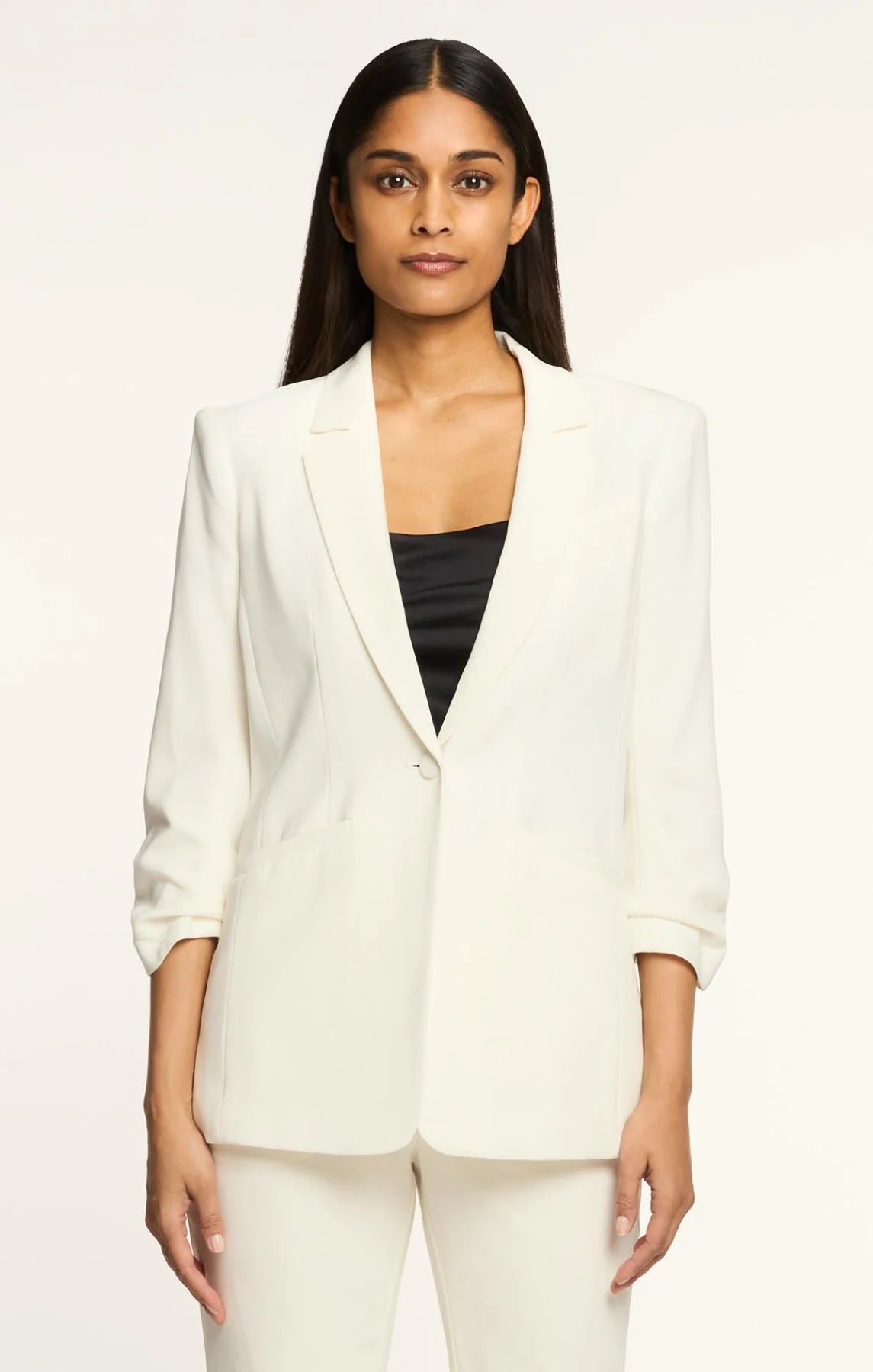 Cinq A Sept Crepe Khloe Blazer Ivory