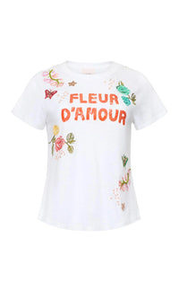 Cinq A Sept T-shirt Fleur Damour Angeli