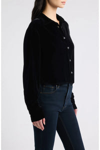 Frame La chemise en velours Charles noire