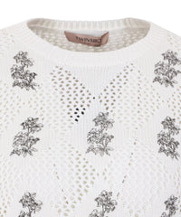 Top en maille Twinset avec broderies détaillées