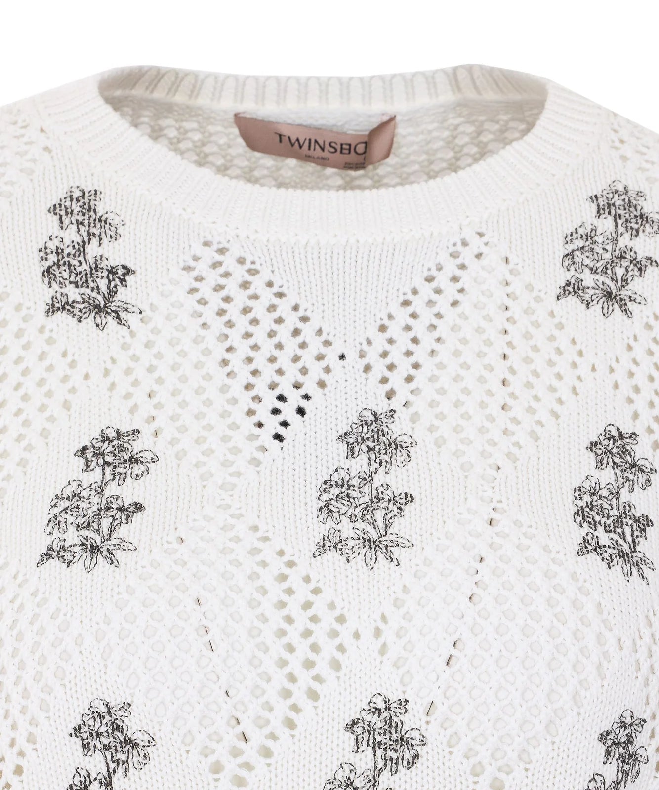 Top en maille Twinset avec broderies détaillées