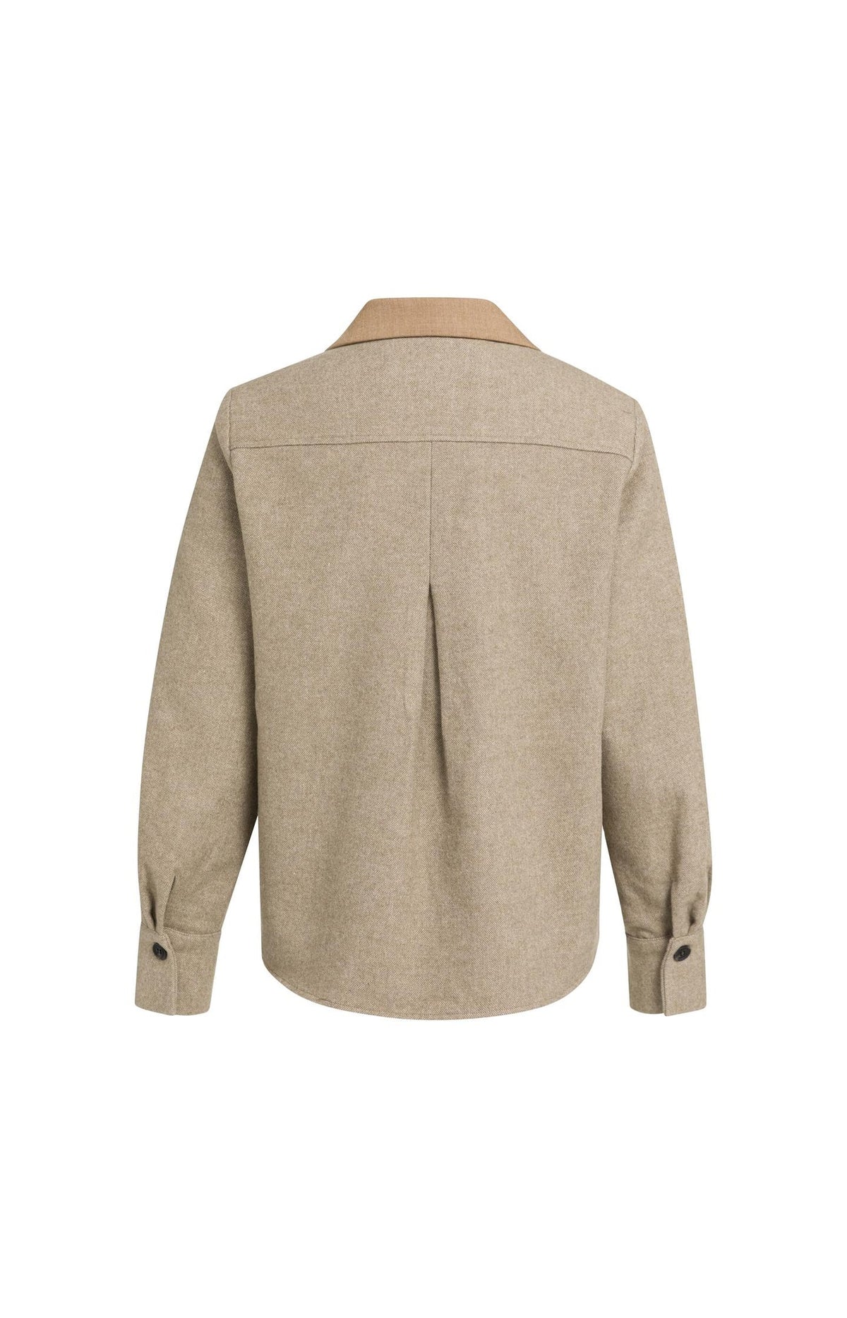 YAYA Woven loose fit cut and sew blazer with contrast fabric