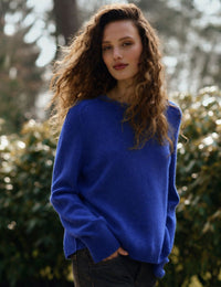 Pull en maille de cachemire biologique Repeat - Bleu