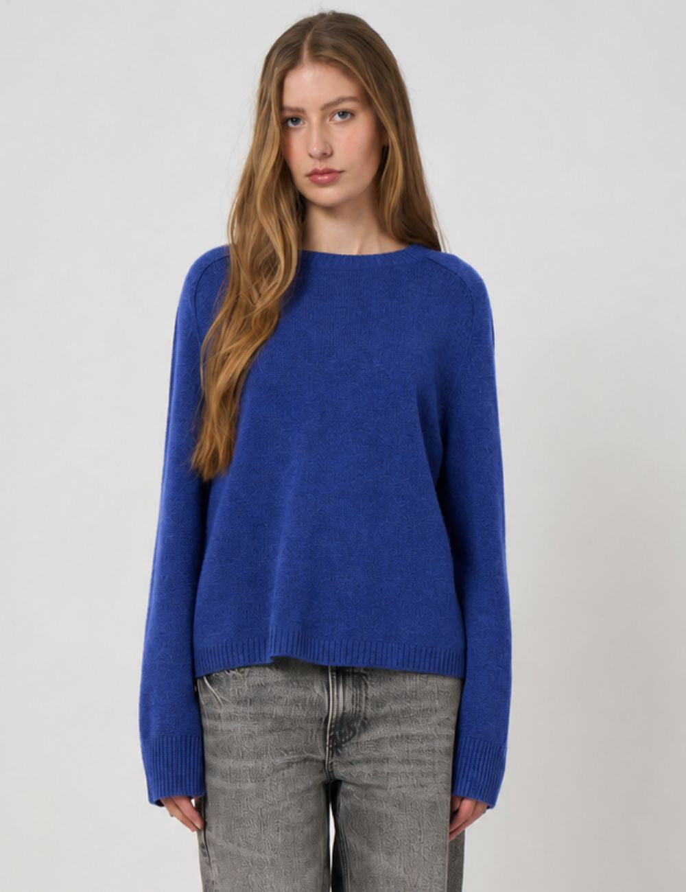 Pull en maille de cachemire biologique Repeat - Bleu