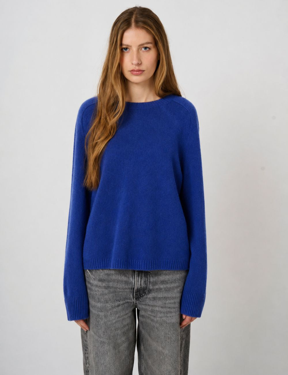 Pull en maille de cachemire biologique Repeat - Bleu