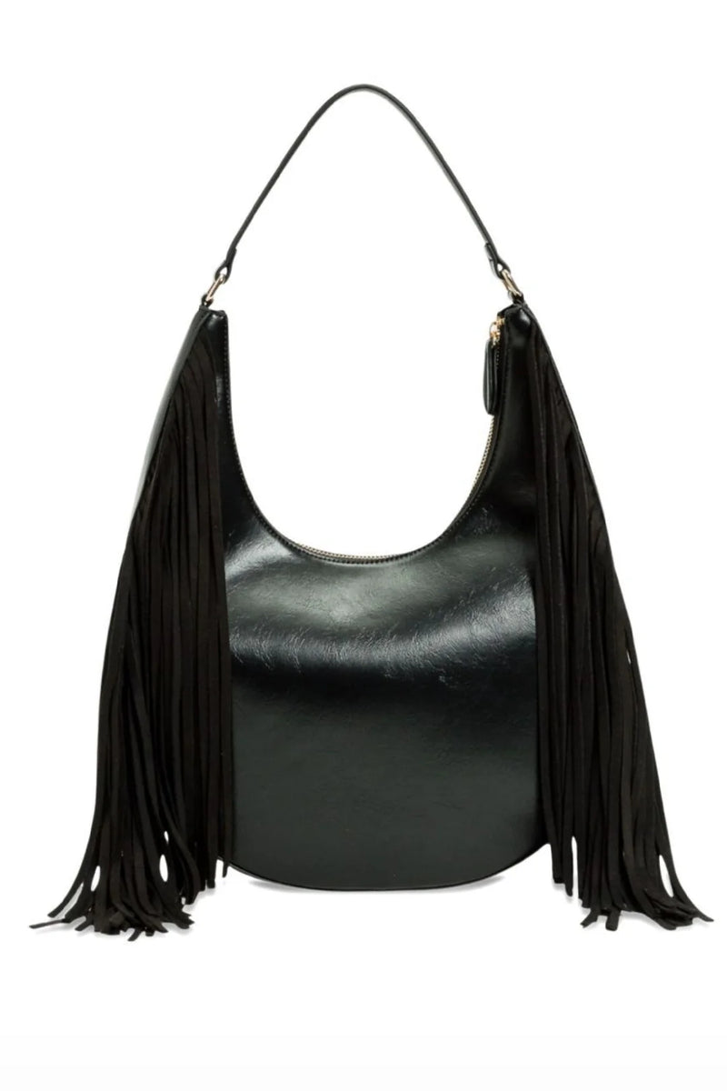 Twinset Large Hobo Bag with Fringe