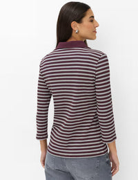 Brax Style Cleo Polo Shirt - Blackberry Violet