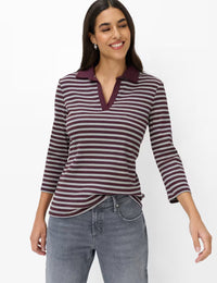 Brax Style Cleo Polo Shirt - Blackberry Violet