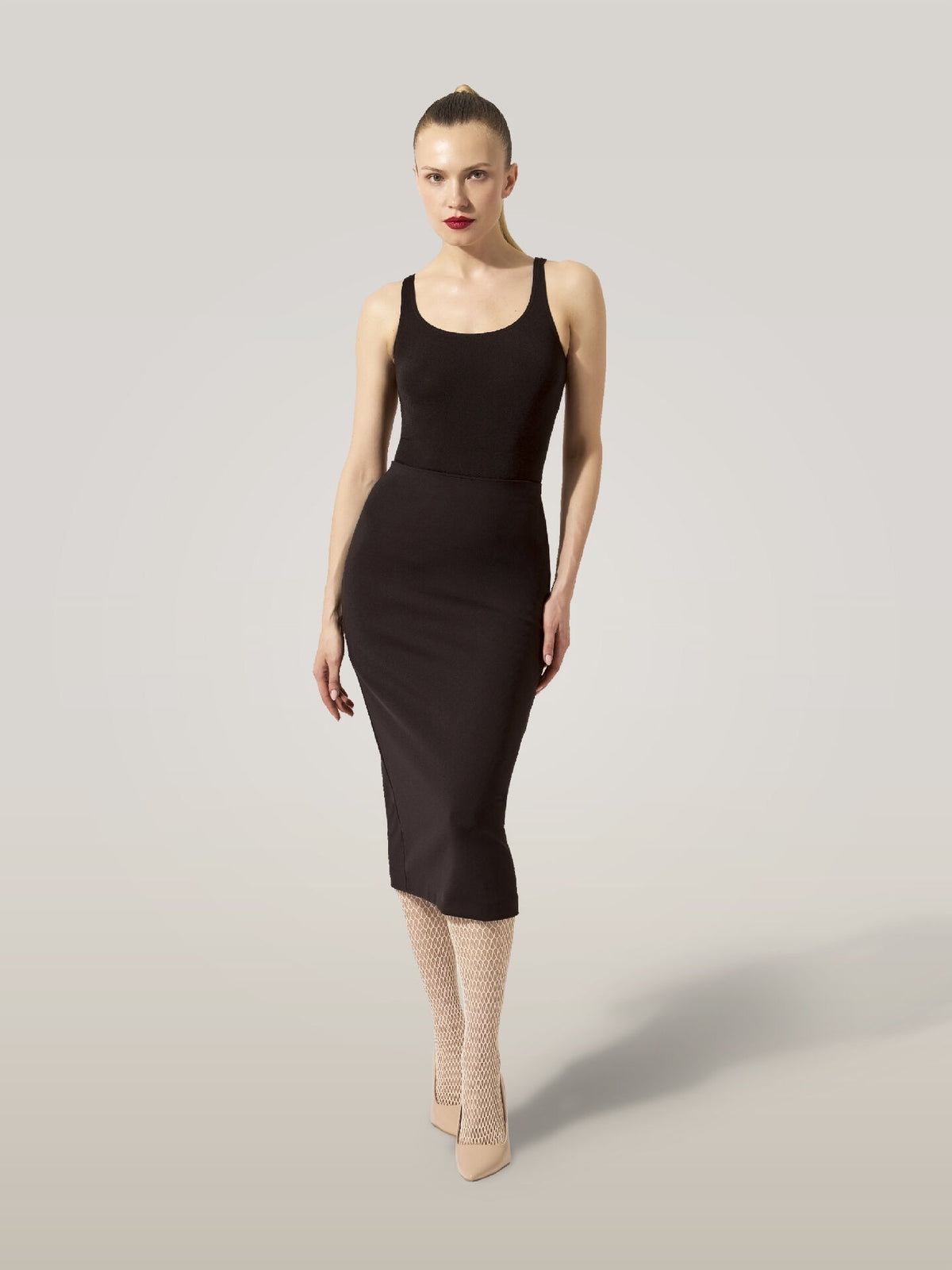 Wolford 53457-4870 Midnight Grace Jupe midi Dark Wood