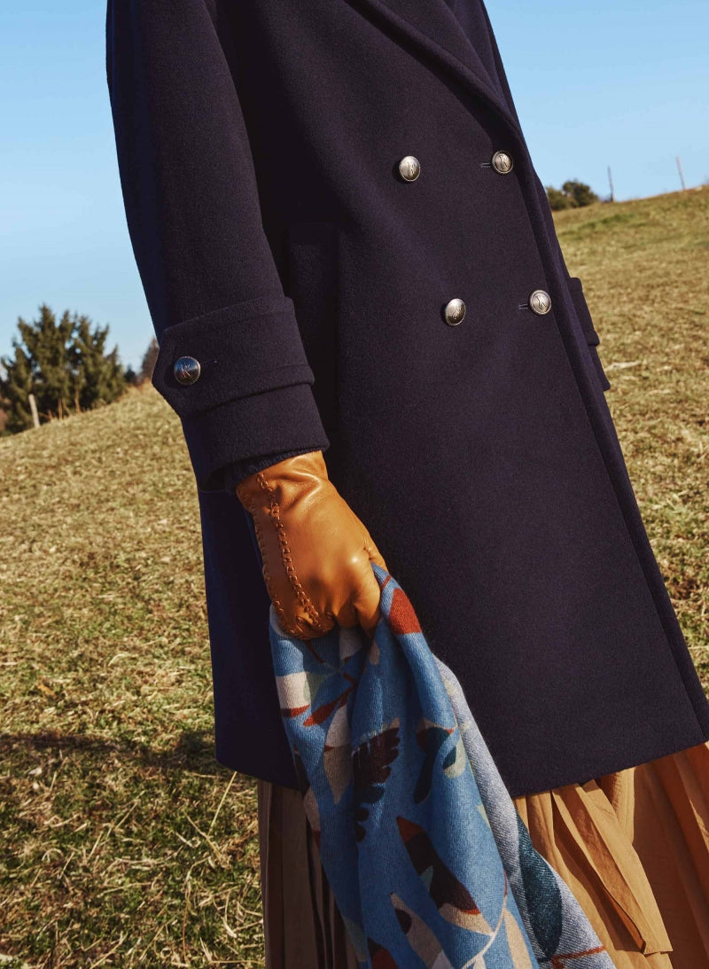 Cinzia Rocca Nappa Leather Gloves With Top Embroidery