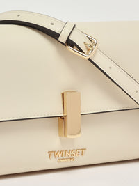 Sac Twinset en cuir synthétique Nero/Parchment/Rosa Parisienne