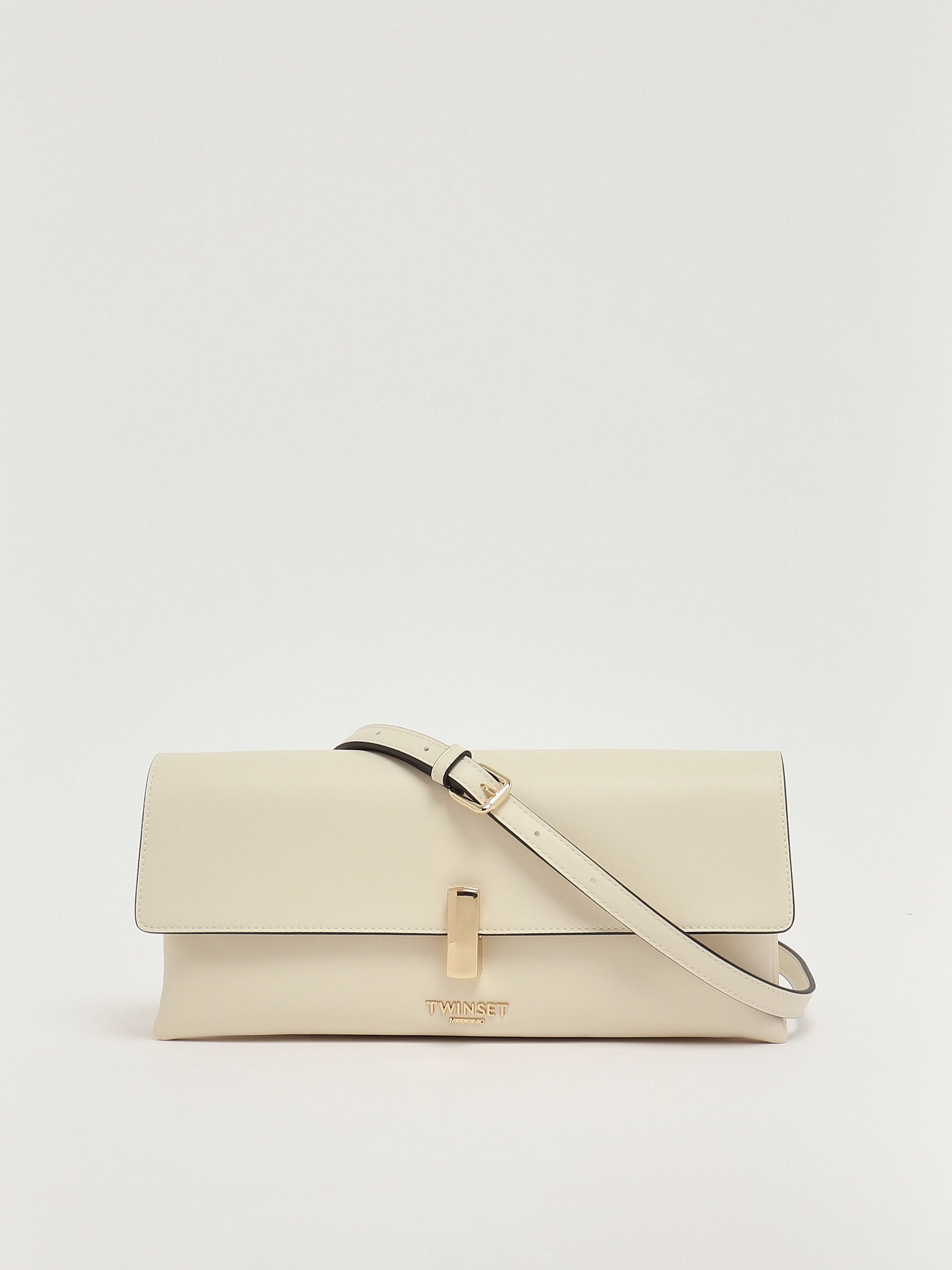 Sac Twinset en cuir synthétique Nero/Parchment/Rosa Parisienne