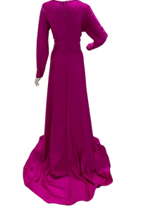 V Neck Long Sleeve Gown