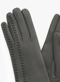 Cinzia Rocca Nappa Leather Gloves With Top Embroidery