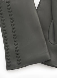 Cinzia Rocca Nappa Leather Gloves With Top Embroidery