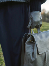 Cinzia Rocca Nappa Leather Gloves With Top Embroidery